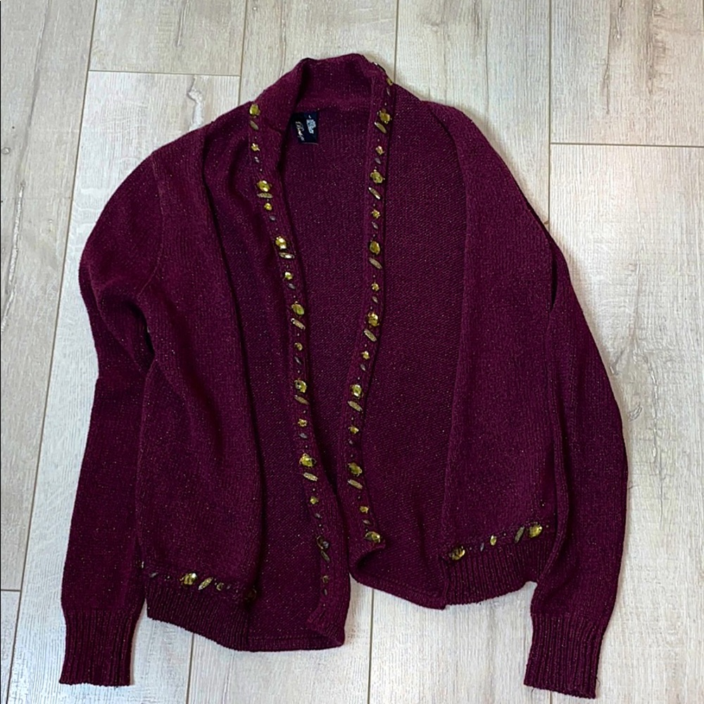 Violet gold studded cardigan